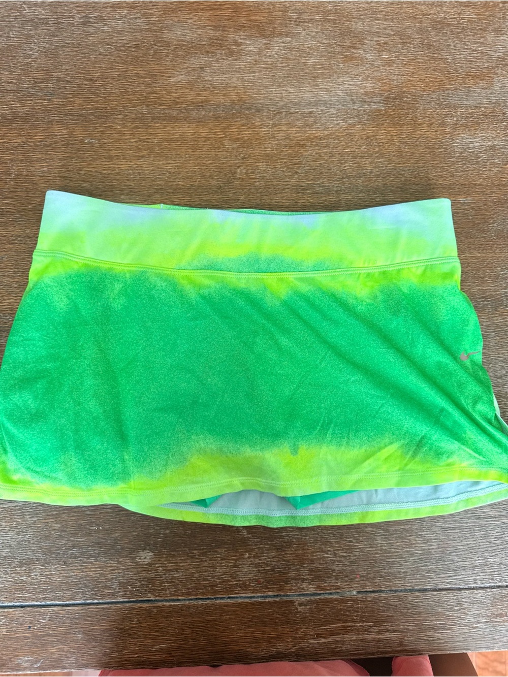 Nike Neon Green Tie-Dye Athletic Skort